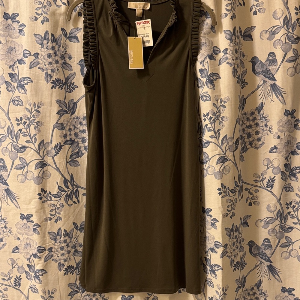 MICHAEL Michael Kors Olive Green Sleeveless Dress